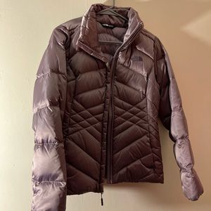womens puffy purple  north face size M